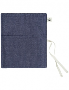 Range couverts en tissu bleu jean