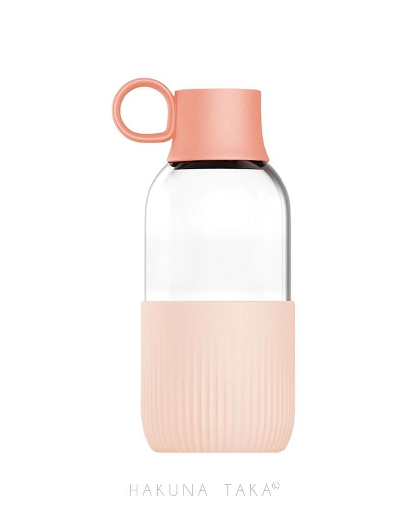 Gourde en verre made in France 500 ml - Rose