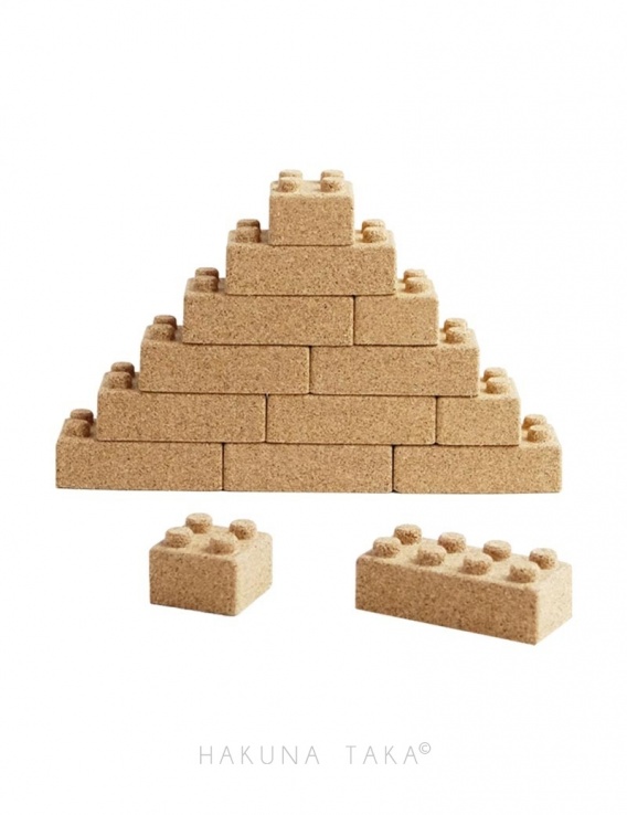 briques de construction jouet en liège