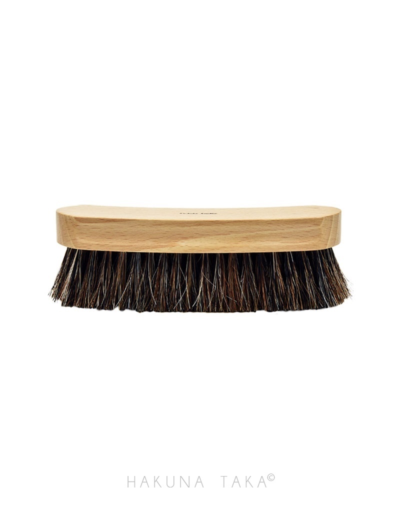 Brosse à reluire luxe en crin de cheval noir 18cm – L'atelier de Kro, Rénovation et vente de pièces en cuir de seconde main