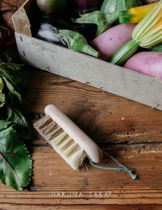 Brosse à légumes en bois de hêtre