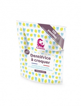 Dentifrice à croquer bio Lamazuna sans fluor gingembre citron