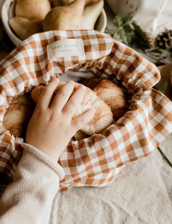 Sac à pain en tissu vichy