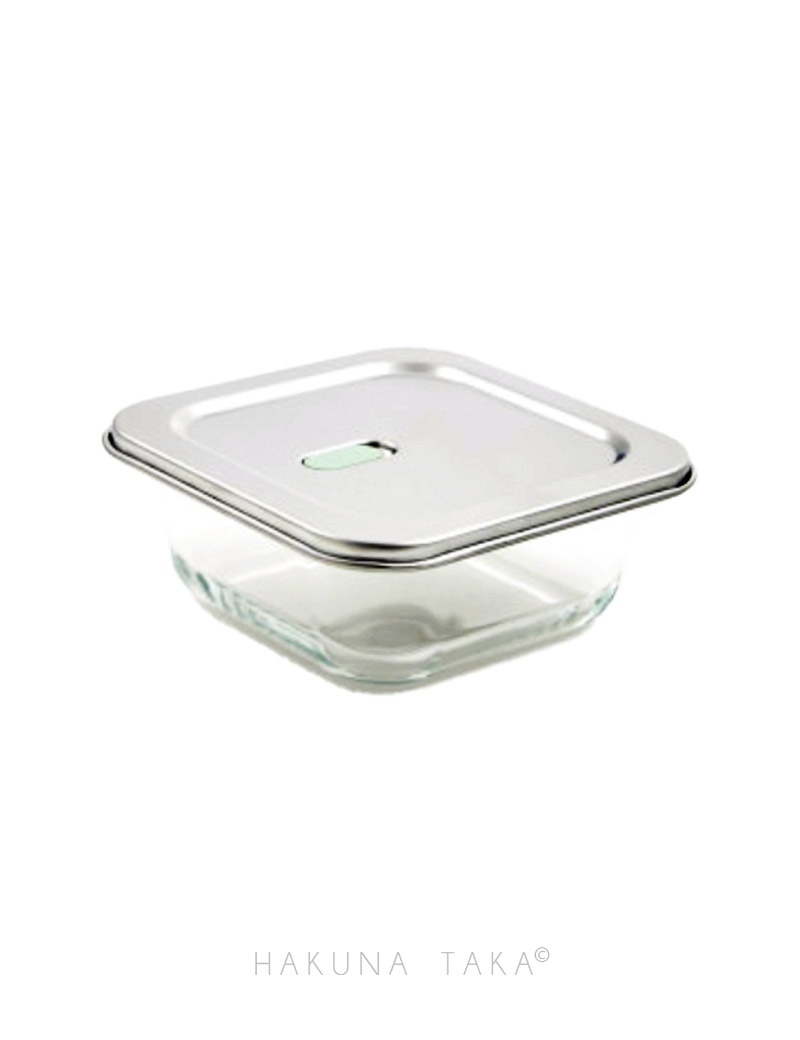 Boite Hermetique en verre et couvercle inox : Lunch Box Zero Dechet