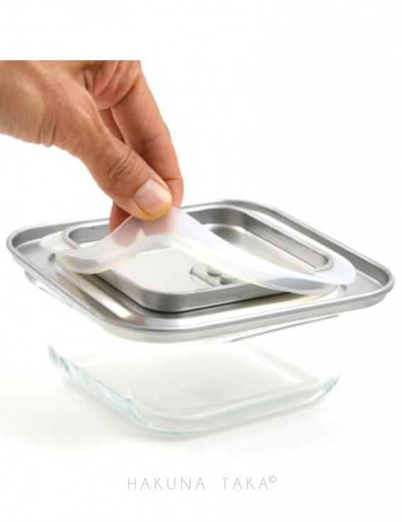 Boite Hermetique en verre et couvercle inox : Lunch Box Zero Dechet