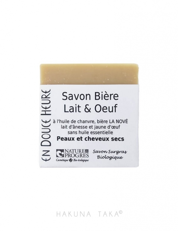 Savon saponifié à froid Bière Lait Oeuf