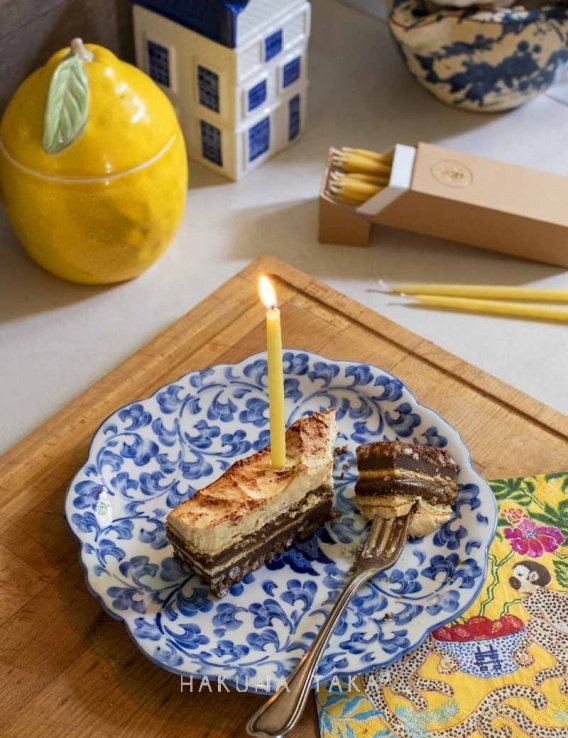 Bougie à la cire d'abeille pour gâteau anniversaire