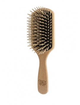 Brosse à cheveux rectangle en bois