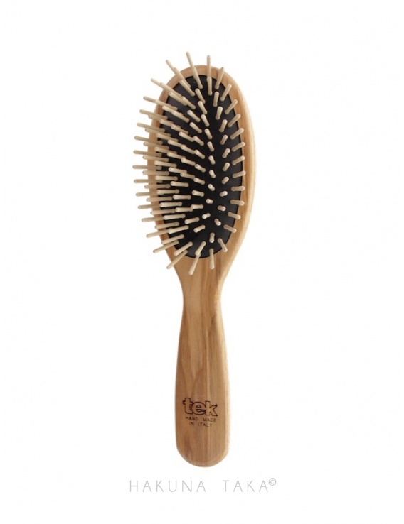 Brosse à cheveux ovale en bois