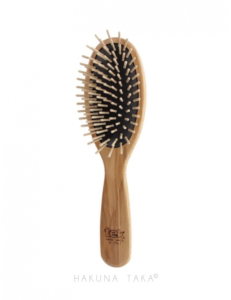 Brosse à cheveux en bois Tek : Brosse à cheveux naturelle et durable