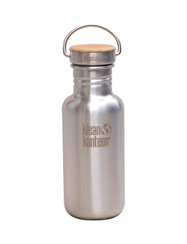 Gourde 500ml inox brossé & bambou