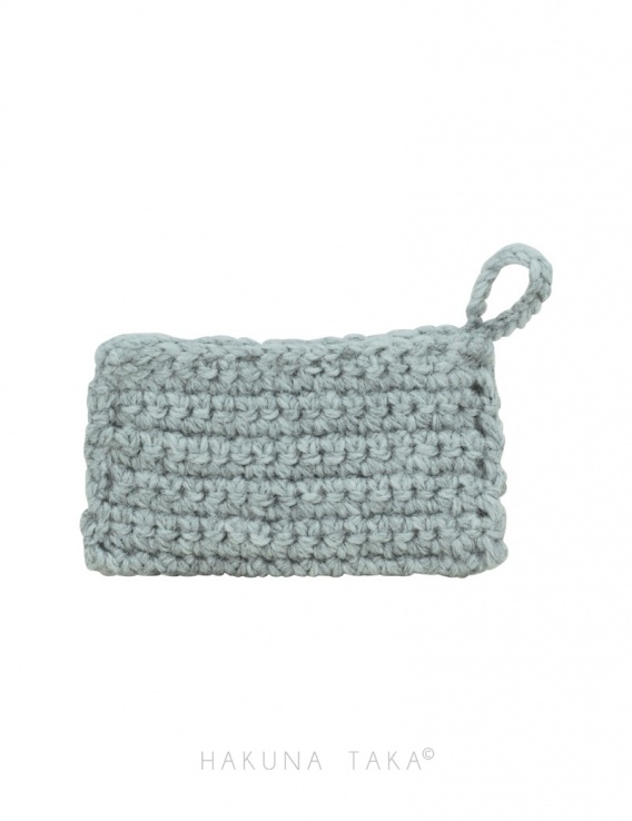 Eponge en crochet - gris