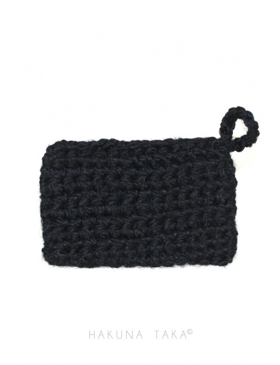 Eponge en crochet - noir