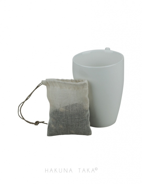 Sachet de thé lavable coton bio - Format tasse