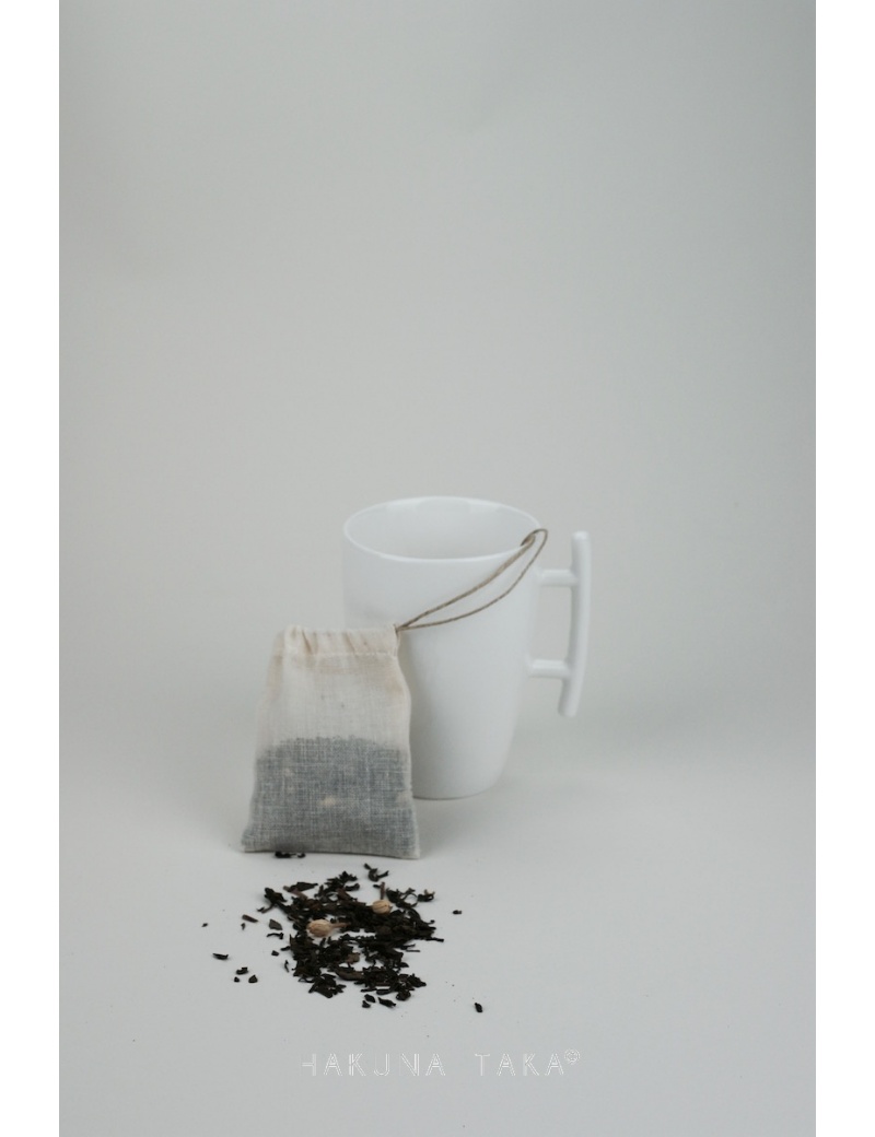 Sachets de thé de savon réutilisable de 10Pc dans le cordon musulman de coton 6H