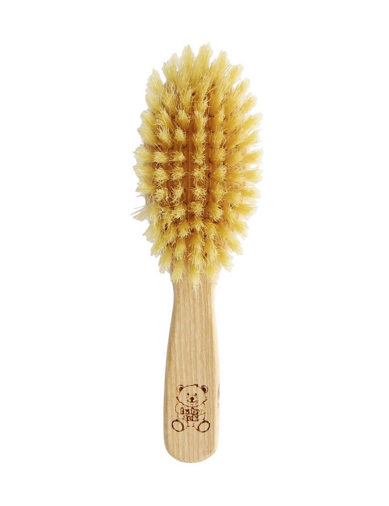 Brosse A Cheveux Tek En Bois Et Soie Naturelle Pour Bebe