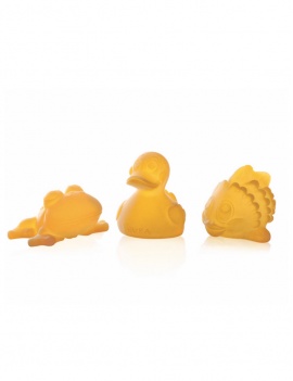 Jouets caoutchouc naturel Hevea pour le bain - Lot de 3