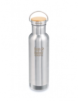 Gourde inox brossé et bambou isotherme 600 ml