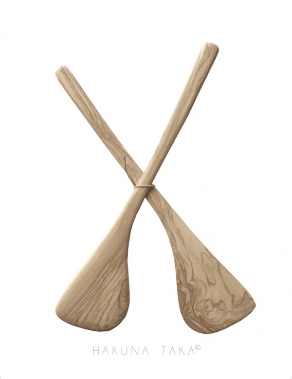 Spatule en bois - Lot de 2