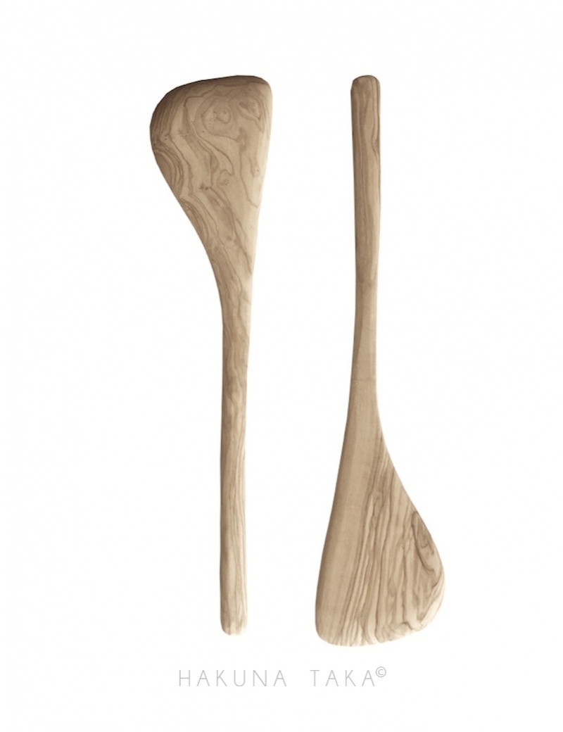 Spatule bois décor chat 30 cm. - Toutenchat