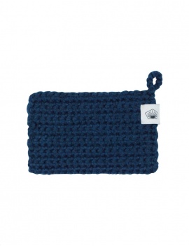 Eponge en crochet - bleu marine