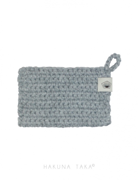 Eponge en crochet - gris