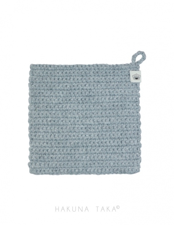 Lavette en crochet - gris clair