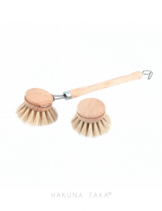 Brosse vaisselle en caoutchou, Gris - Silver & Clean