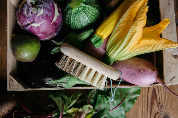 Brosse à légumes en bois - Mes courses en vrac