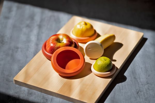 Couvercle silicone réutilisable pour fruits et légumes - Lot de 5